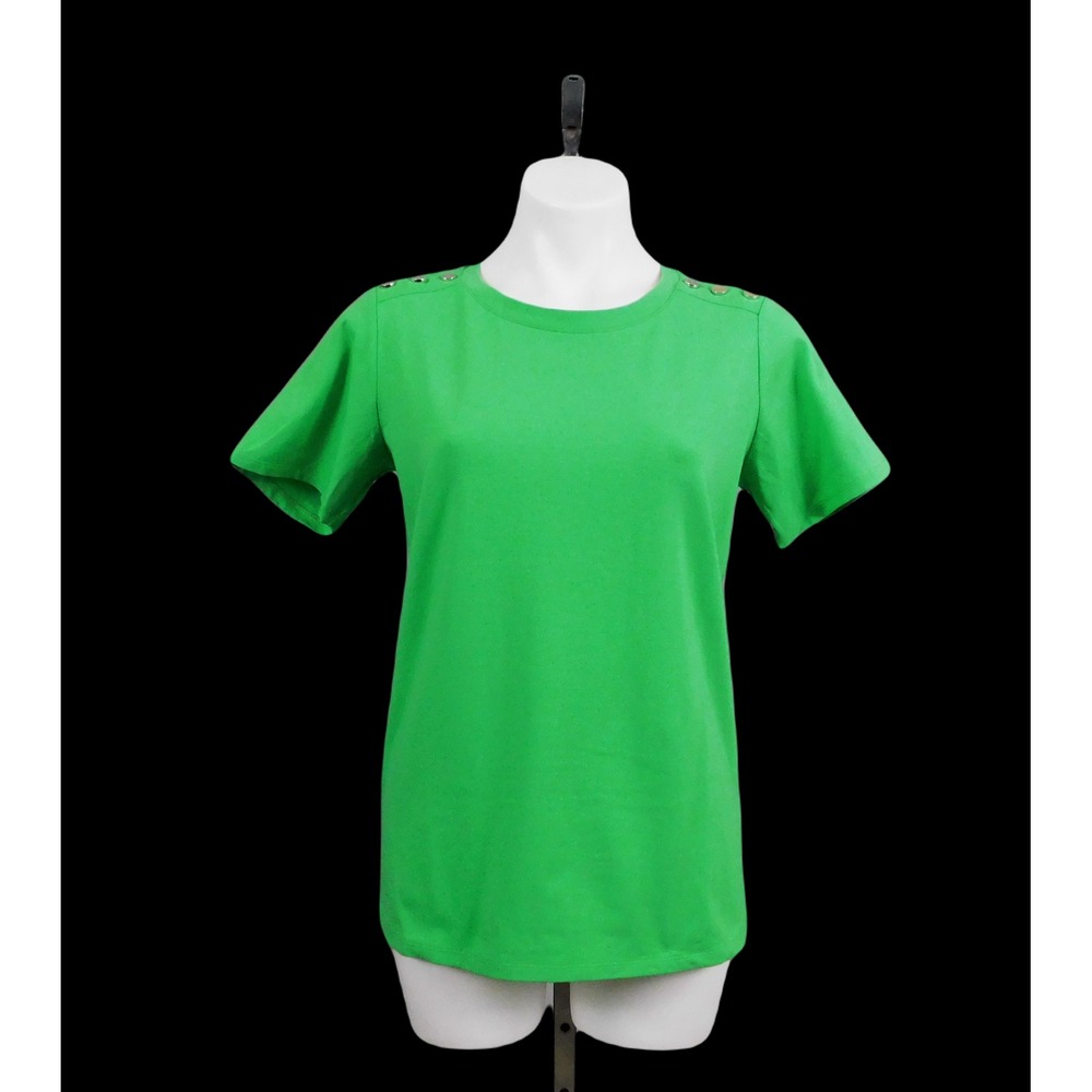 Linea by Louis Dell' Olio Short Sleeve Tee, Size S, Green, New